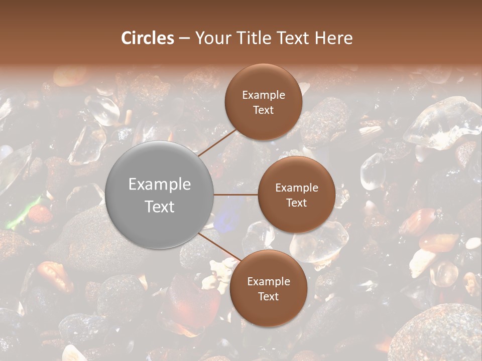 Glass Beach Located At Fort Bragg, California Macro View PowerPoint Template