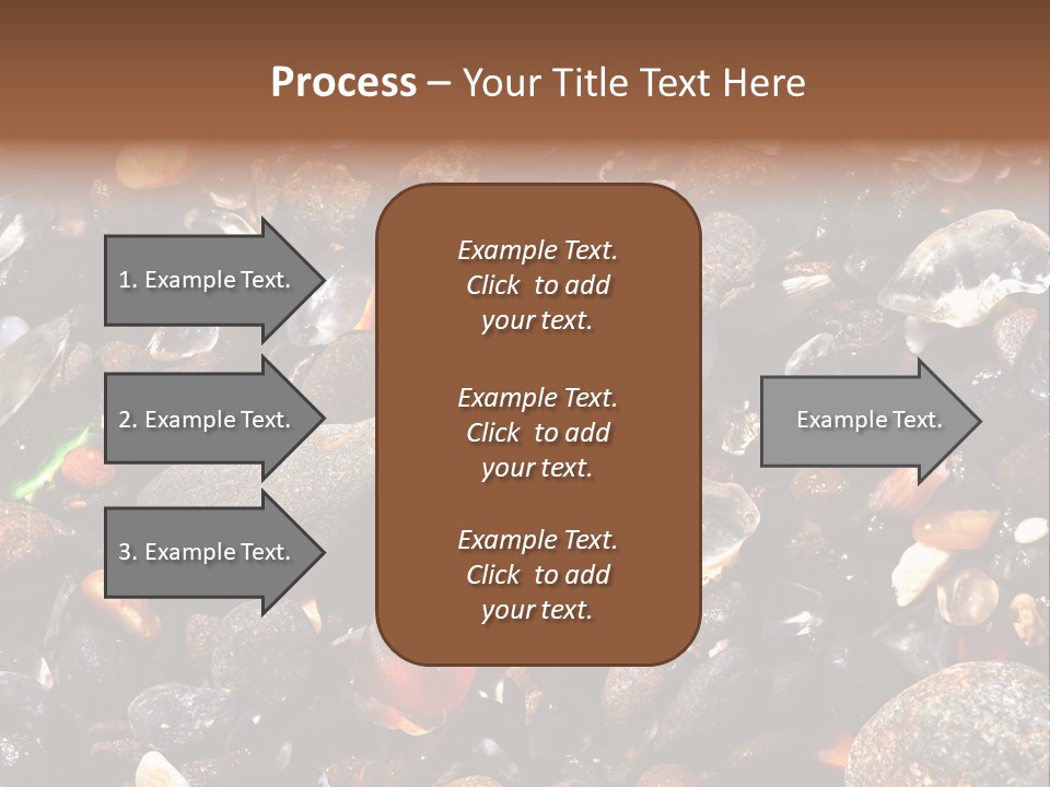 Glass Beach Located At Fort Bragg, California Macro View PowerPoint Template