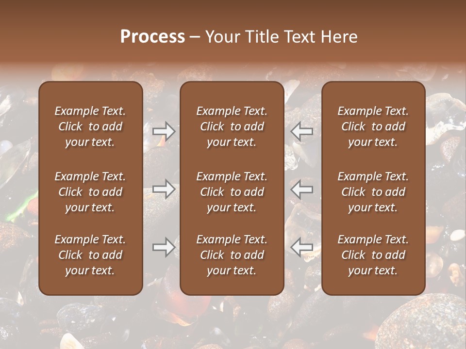 Glass Beach Located At Fort Bragg, California Macro View PowerPoint Template