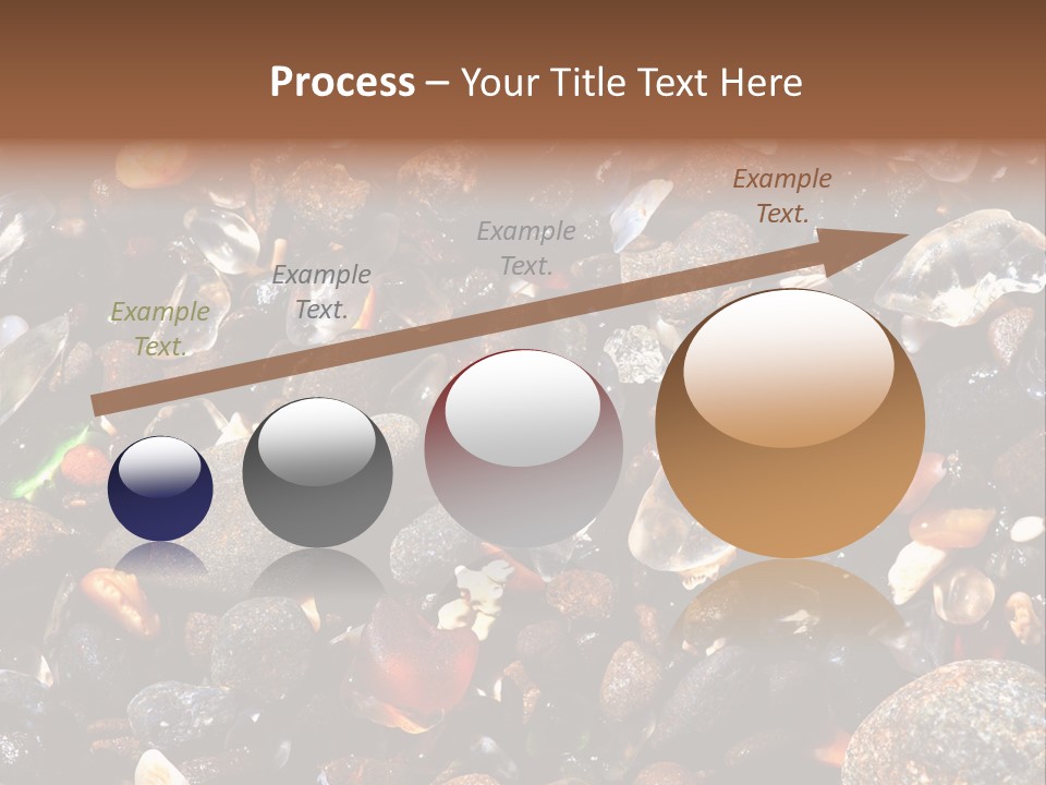 Glass Beach Located At Fort Bragg, California Macro View PowerPoint Template