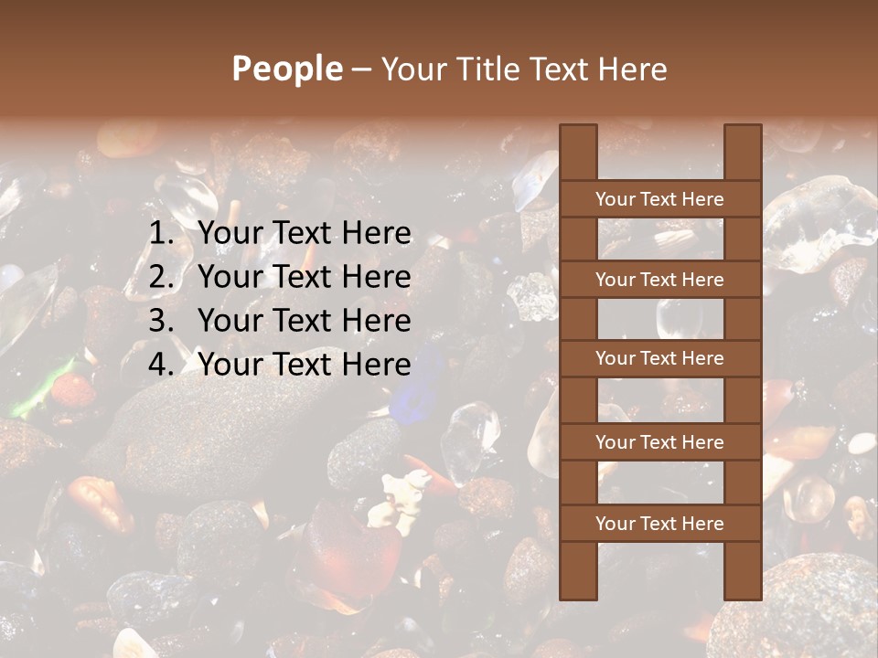 Glass Beach Located At Fort Bragg, California Macro View PowerPoint Template