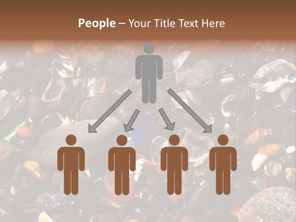 Glass Beach Located At Fort Bragg, California Macro View PowerPoint Template