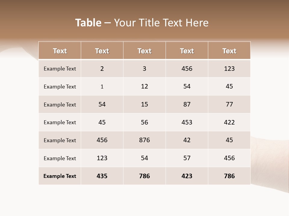 Female Hand Reaching For A House Isolated On A White Background. PowerPoint Template