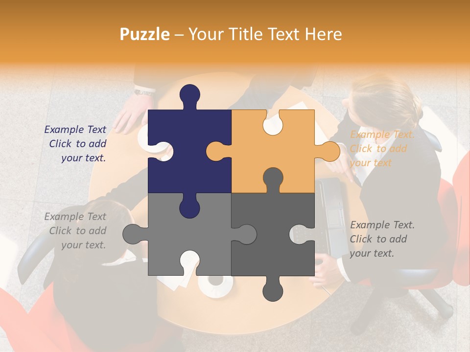 A Group Of People Sitting At A Table With Laptops PowerPoint Template