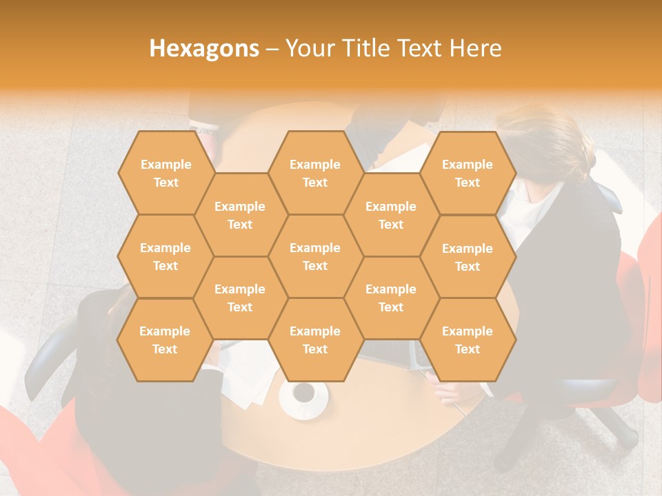 A Group Of People Sitting At A Table With Laptops PowerPoint Template