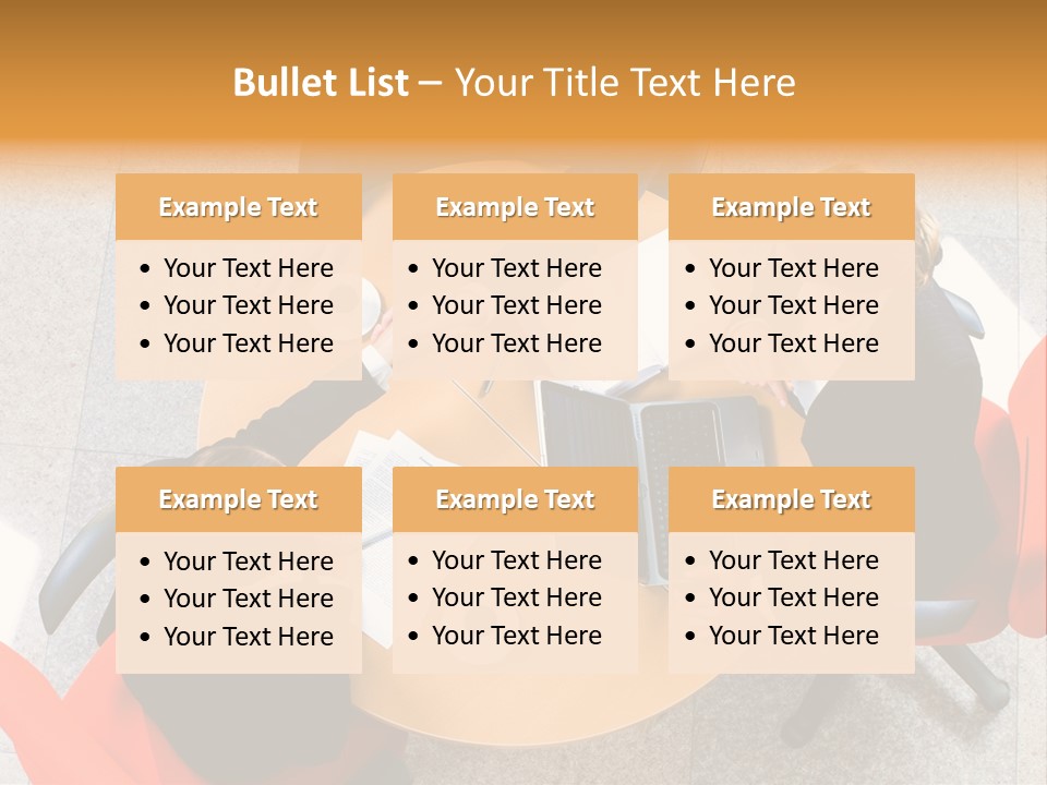 A Group Of People Sitting At A Table With Laptops PowerPoint Template