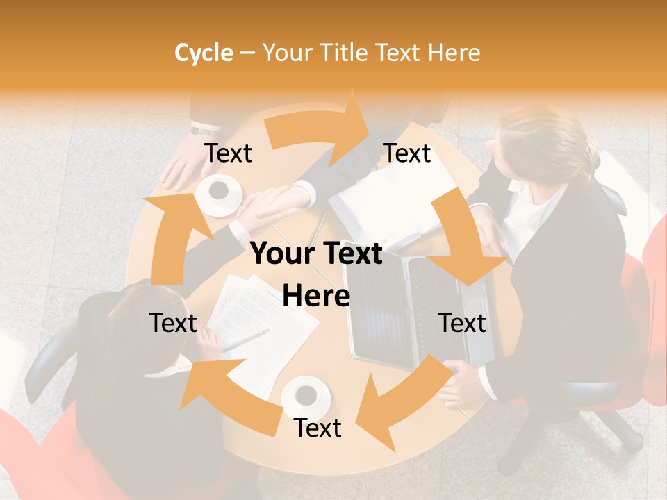 A Group Of People Sitting At A Table With Laptops PowerPoint Template