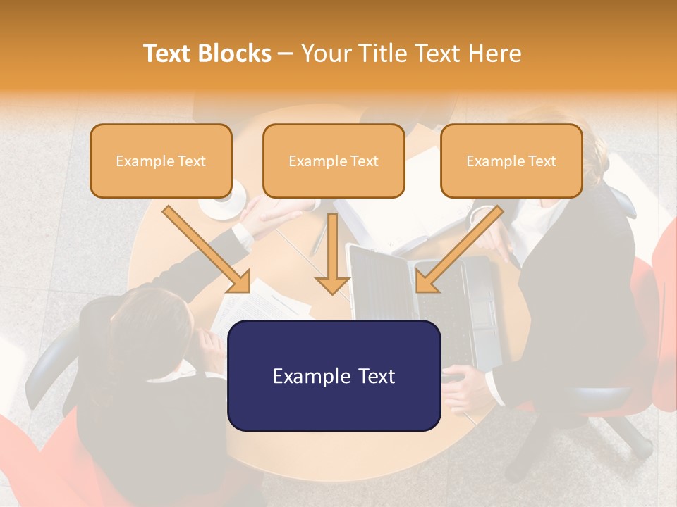 A Group Of People Sitting At A Table With Laptops PowerPoint Template