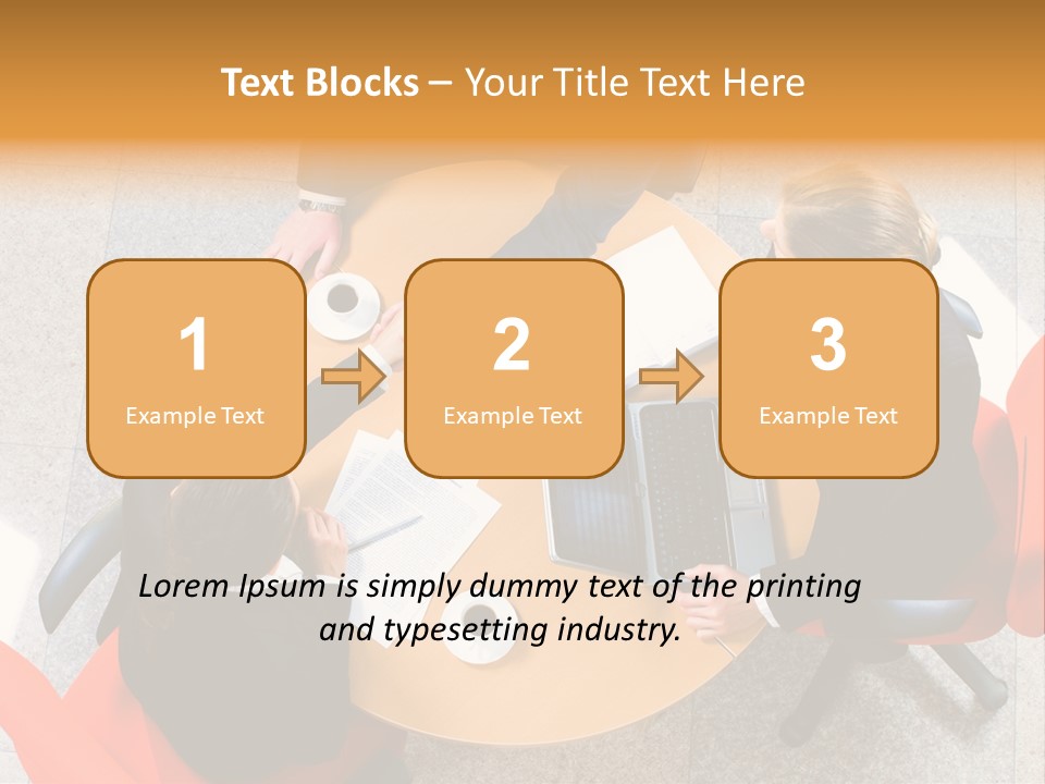 A Group Of People Sitting At A Table With Laptops PowerPoint Template
