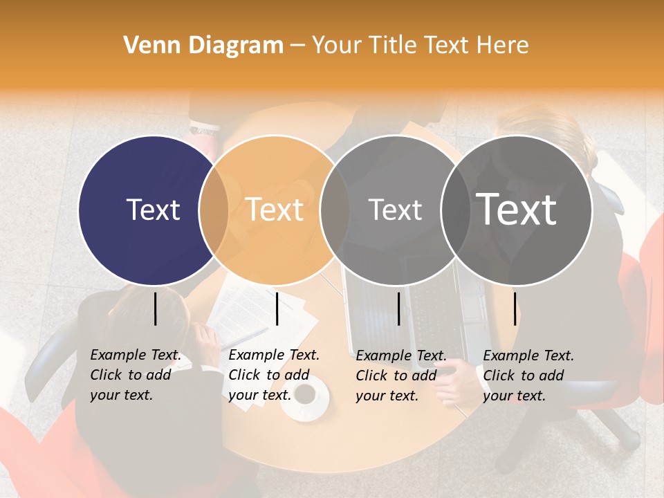 A Group Of People Sitting At A Table With Laptops PowerPoint Template