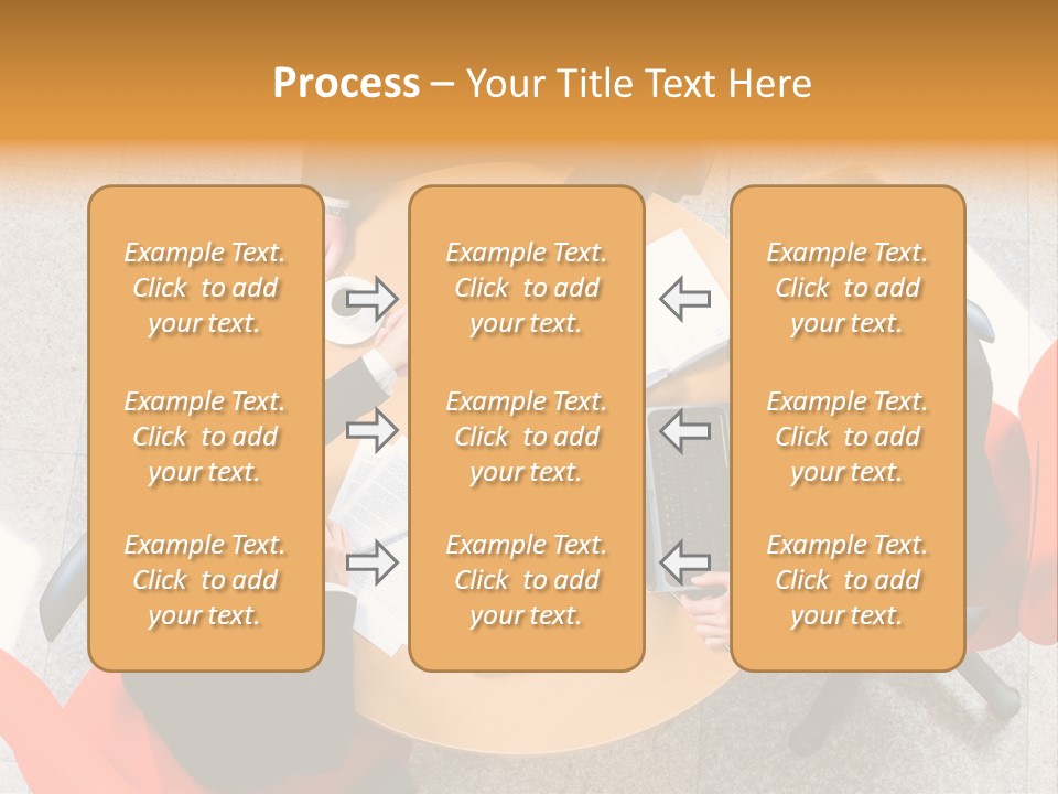 A Group Of People Sitting At A Table With Laptops PowerPoint Template