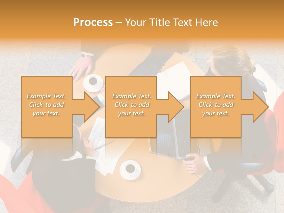 A Group Of People Sitting At A Table With Laptops PowerPoint Template