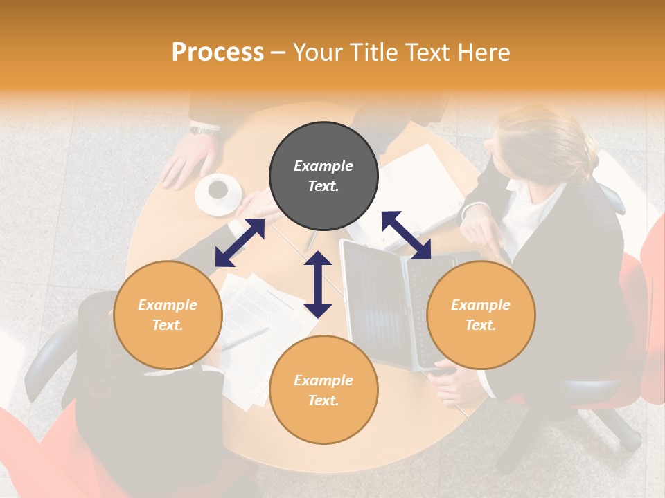 A Group Of People Sitting At A Table With Laptops PowerPoint Template