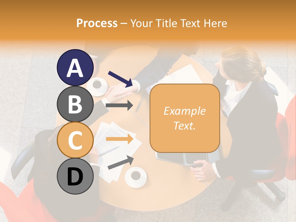 A Group Of People Sitting At A Table With Laptops PowerPoint Template