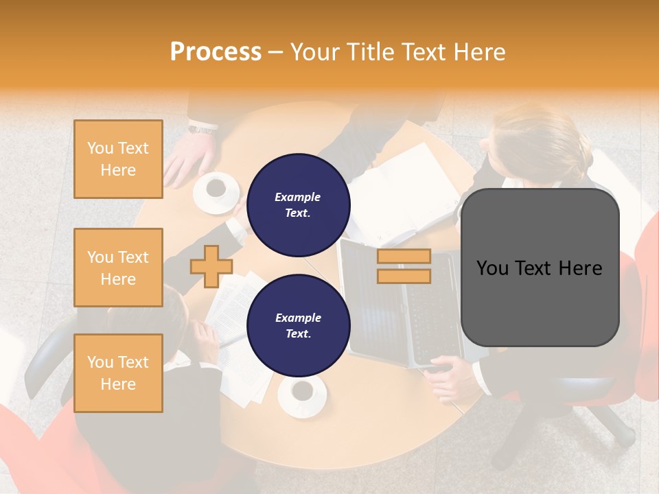 A Group Of People Sitting At A Table With Laptops PowerPoint Template