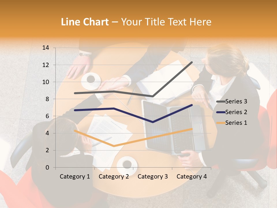A Group Of People Sitting At A Table With Laptops PowerPoint Template