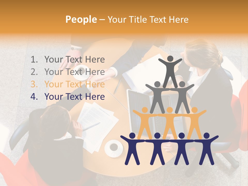 A Group Of People Sitting At A Table With Laptops PowerPoint Template