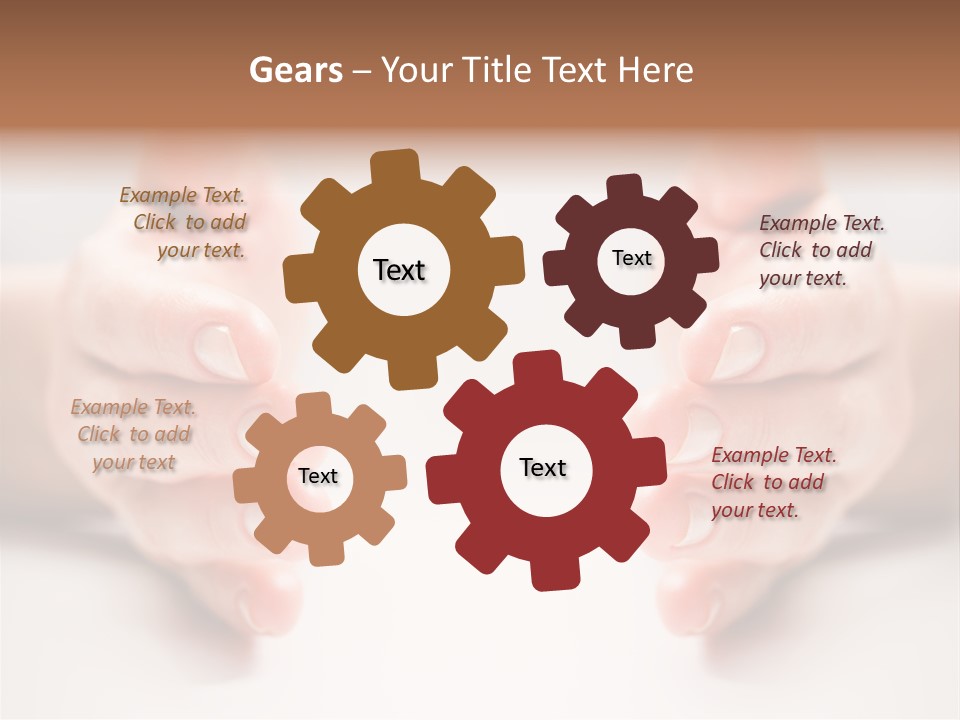 Photo Of Female Fingers On A White Background PowerPoint Template