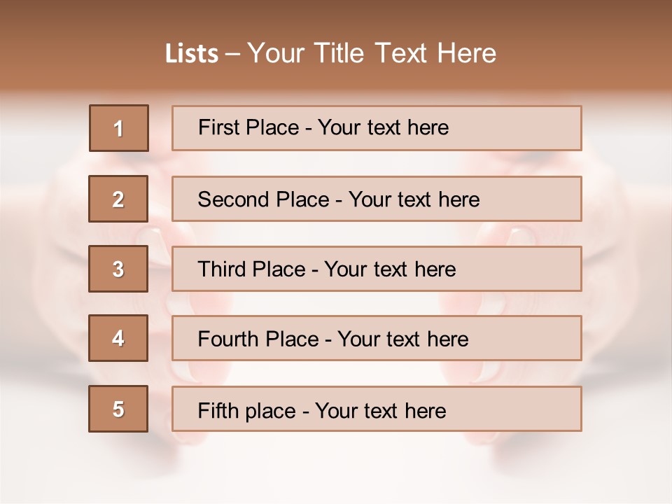 Photo Of Female Fingers On A White Background PowerPoint Template