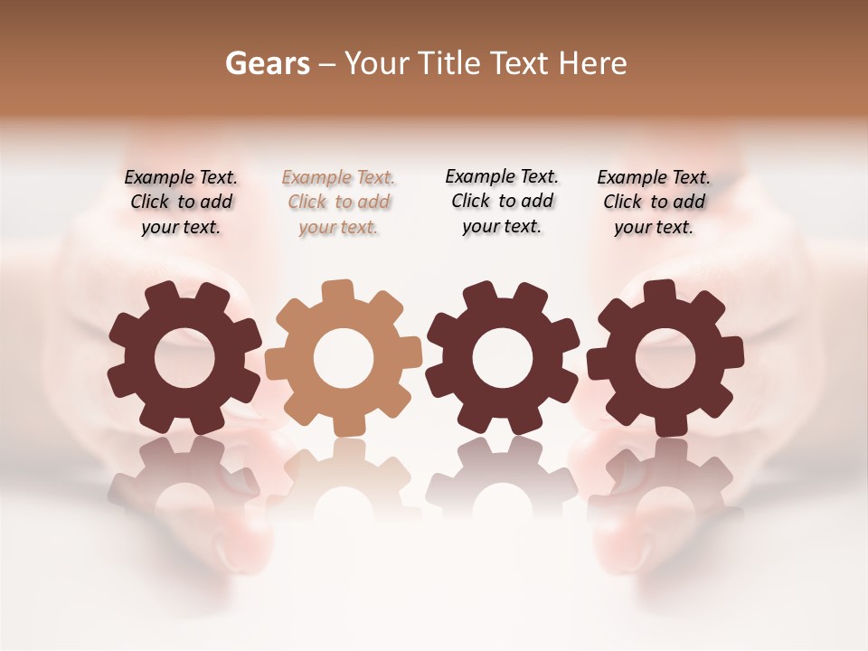 Photo Of Female Fingers On A White Background PowerPoint Template