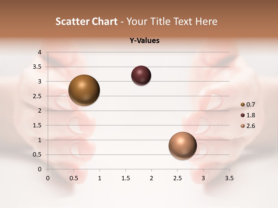 Photo Of Female Fingers On A White Background PowerPoint Template