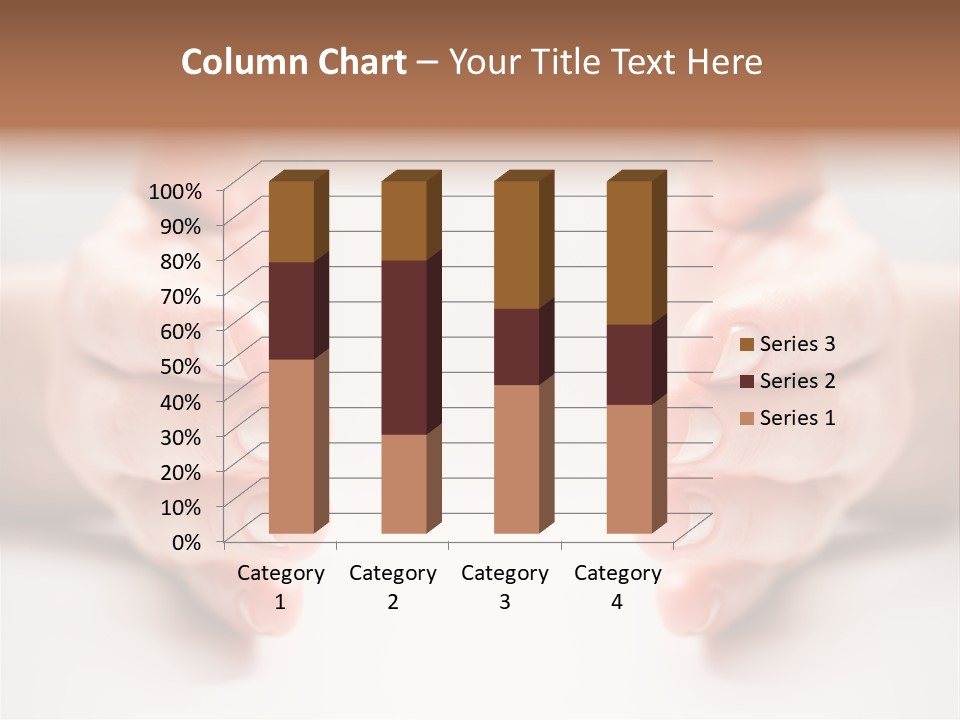 Photo Of Female Fingers On A White Background PowerPoint Template