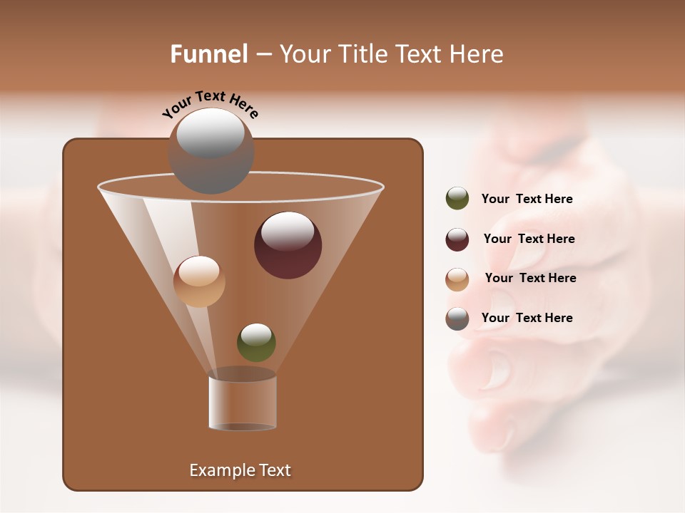 Photo Of Female Fingers On A White Background PowerPoint Template