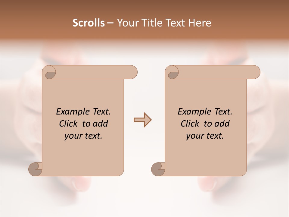 Photo Of Female Fingers On A White Background PowerPoint Template