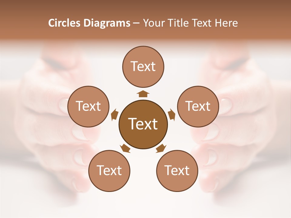 Photo Of Female Fingers On A White Background PowerPoint Template