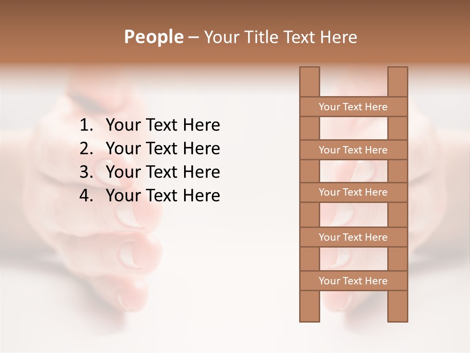 Photo Of Female Fingers On A White Background PowerPoint Template