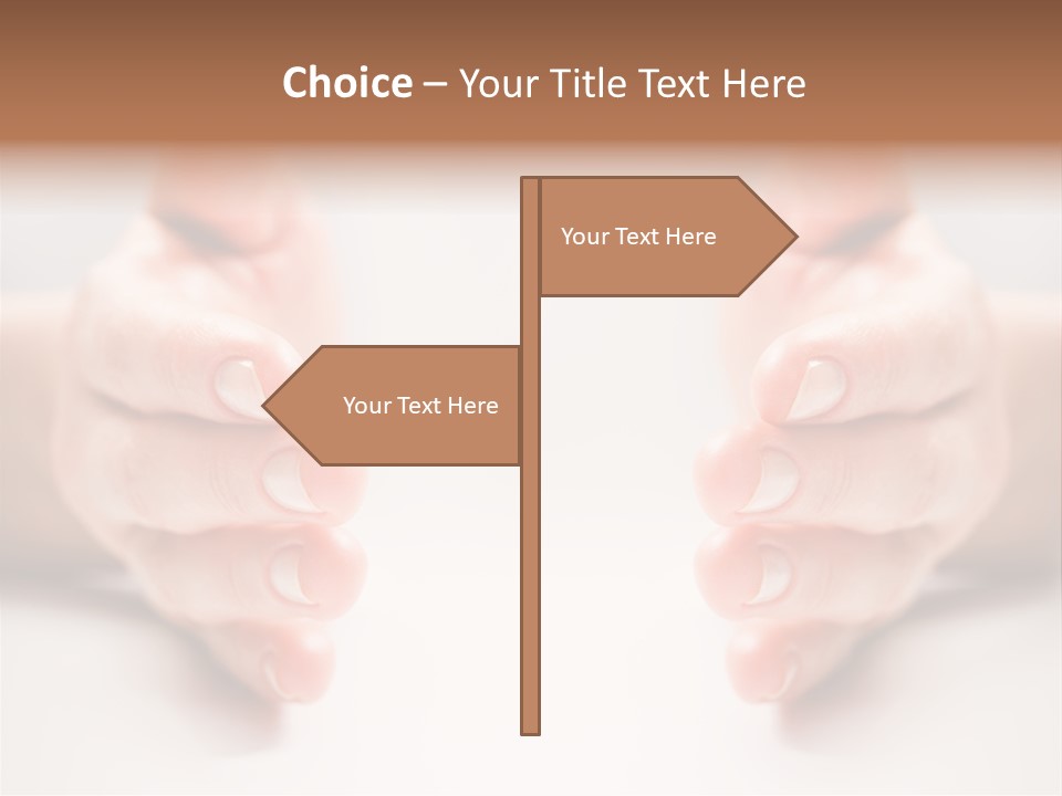 Photo Of Female Fingers On A White Background PowerPoint Template