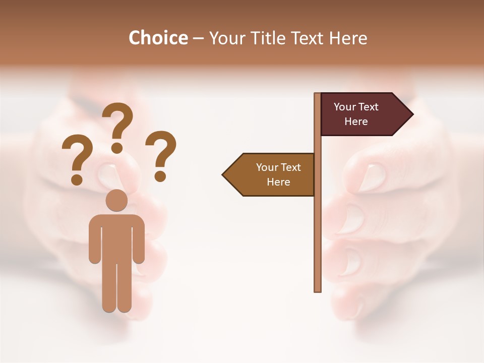 Photo Of Female Fingers On A White Background PowerPoint Template