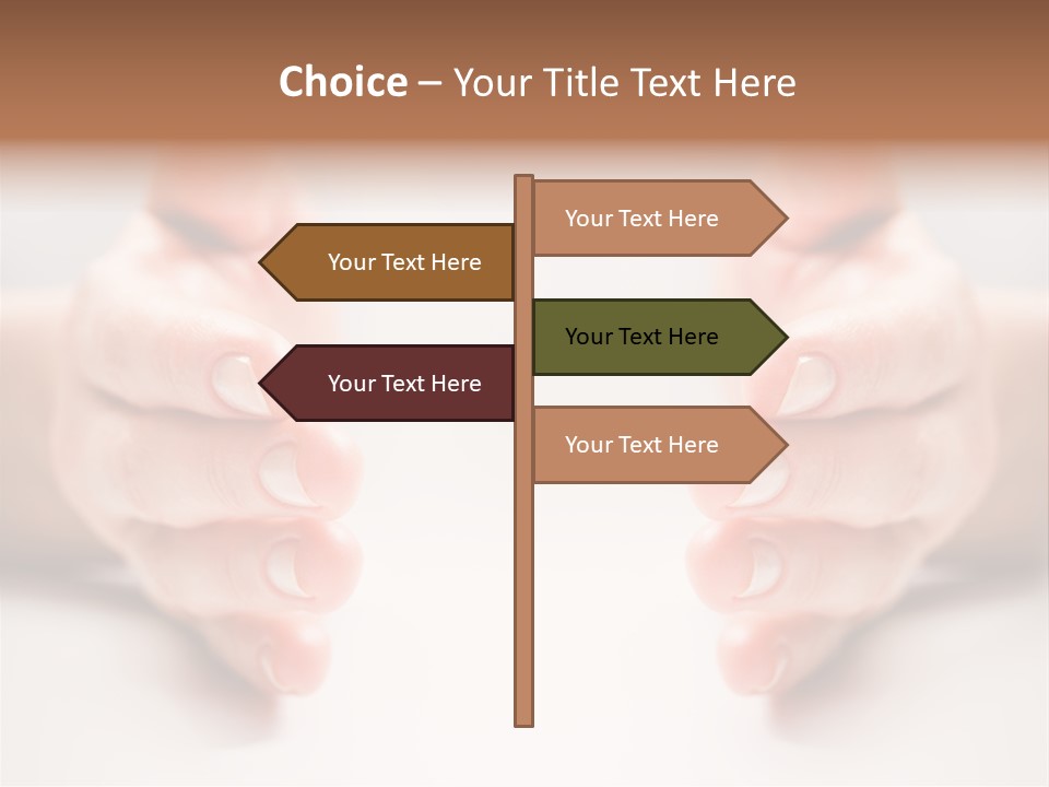 Photo Of Female Fingers On A White Background PowerPoint Template