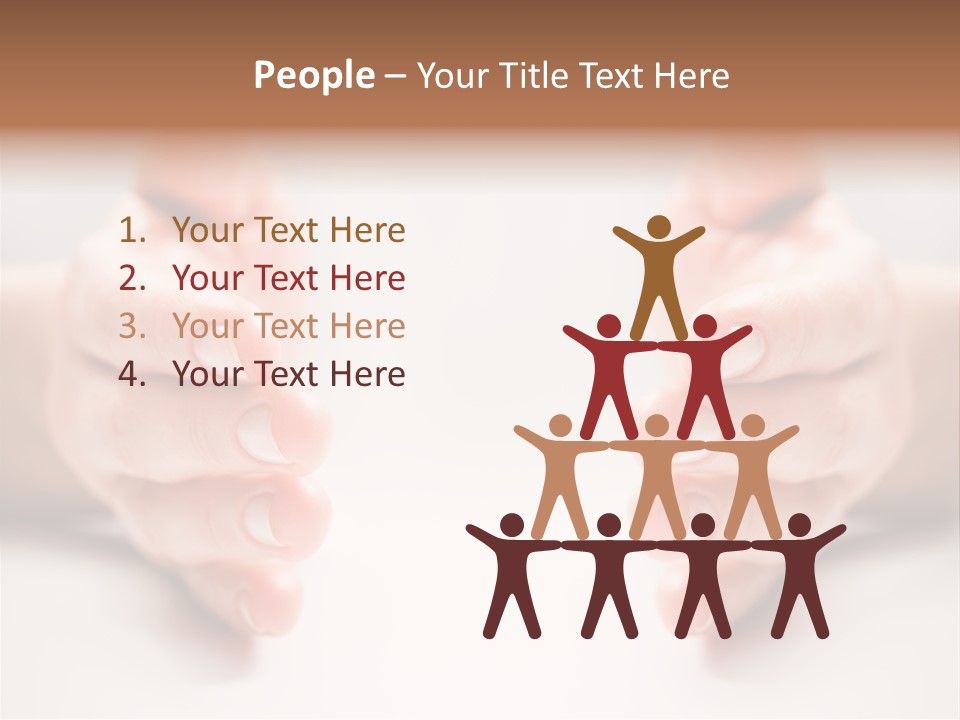 Photo Of Female Fingers On A White Background PowerPoint Template