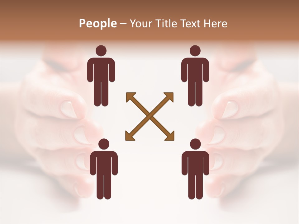 Photo Of Female Fingers On A White Background PowerPoint Template