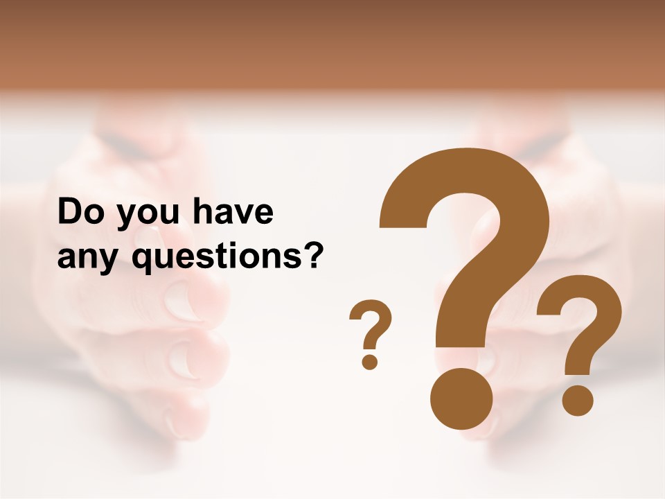 Photo Of Female Fingers On A White Background PowerPoint Template