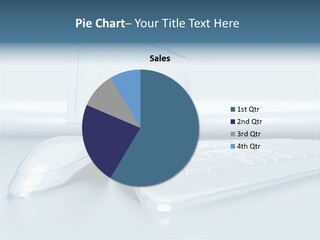 Components Of A Personal Computer: Monitor, Mouse, Keyboard, Stylized In Metallic Style PowerPoint Template