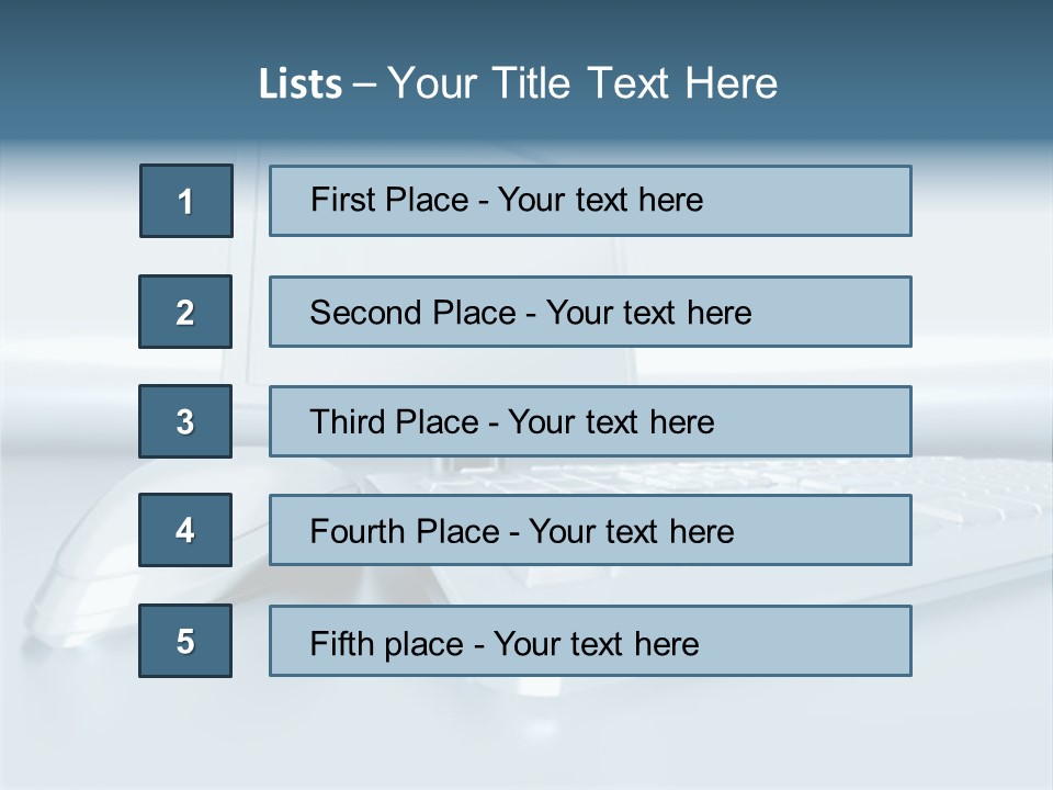 Components Of A Personal Computer: Monitor, Mouse, Keyboard, Stylized In Metallic Style PowerPoint Template