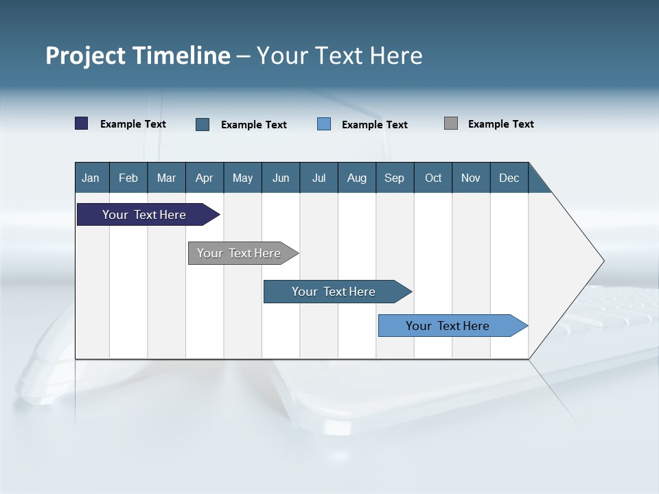 Components Of A Personal Computer: Monitor, Mouse, Keyboard, Stylized In Metallic Style PowerPoint Template