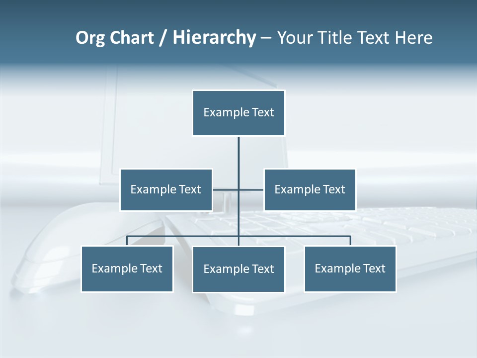 Components Of A Personal Computer: Monitor, Mouse, Keyboard, Stylized In Metallic Style PowerPoint Template