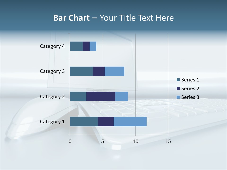 Components Of A Personal Computer: Monitor, Mouse, Keyboard, Stylized In Metallic Style PowerPoint Template