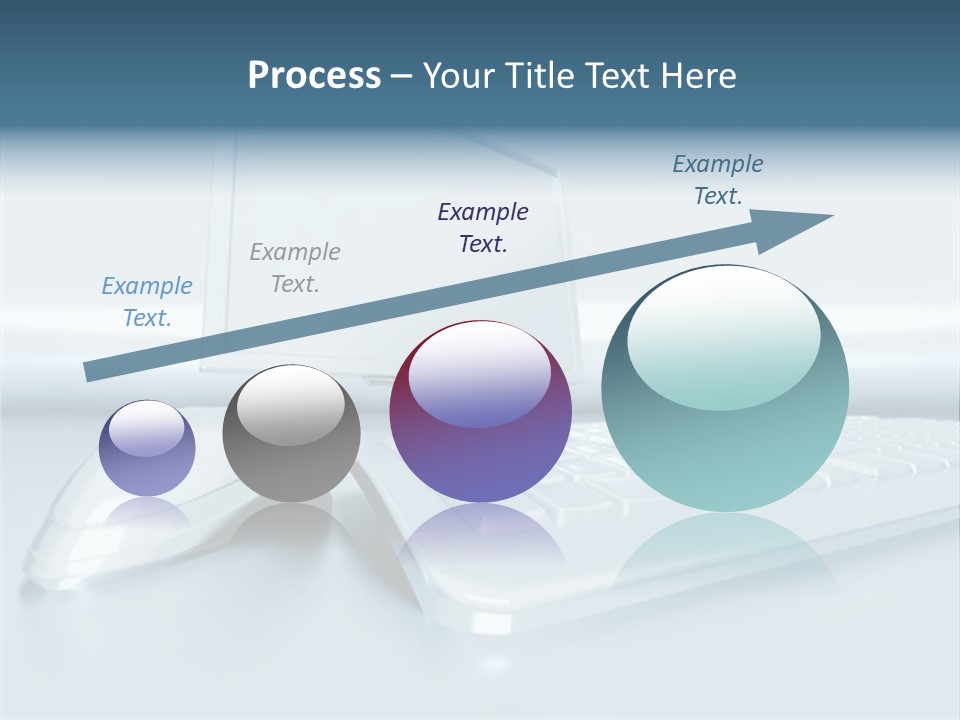 Components Of A Personal Computer: Monitor, Mouse, Keyboard, Stylized In Metallic Style PowerPoint Template