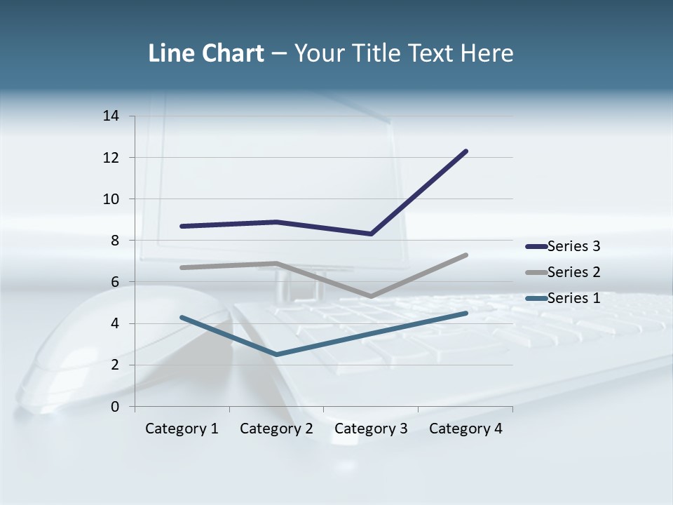 Components Of A Personal Computer: Monitor, Mouse, Keyboard, Stylized In Metallic Style PowerPoint Template