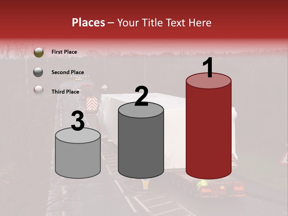 Wide Load Being Escorted On A Main Road In The Uk PowerPoint Template