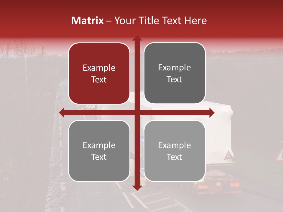 Wide Load Being Escorted On A Main Road In The Uk PowerPoint Template