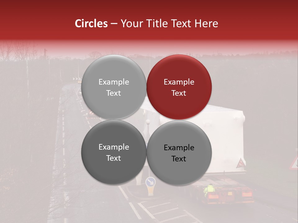 Wide Load Being Escorted On A Main Road In The Uk PowerPoint Template