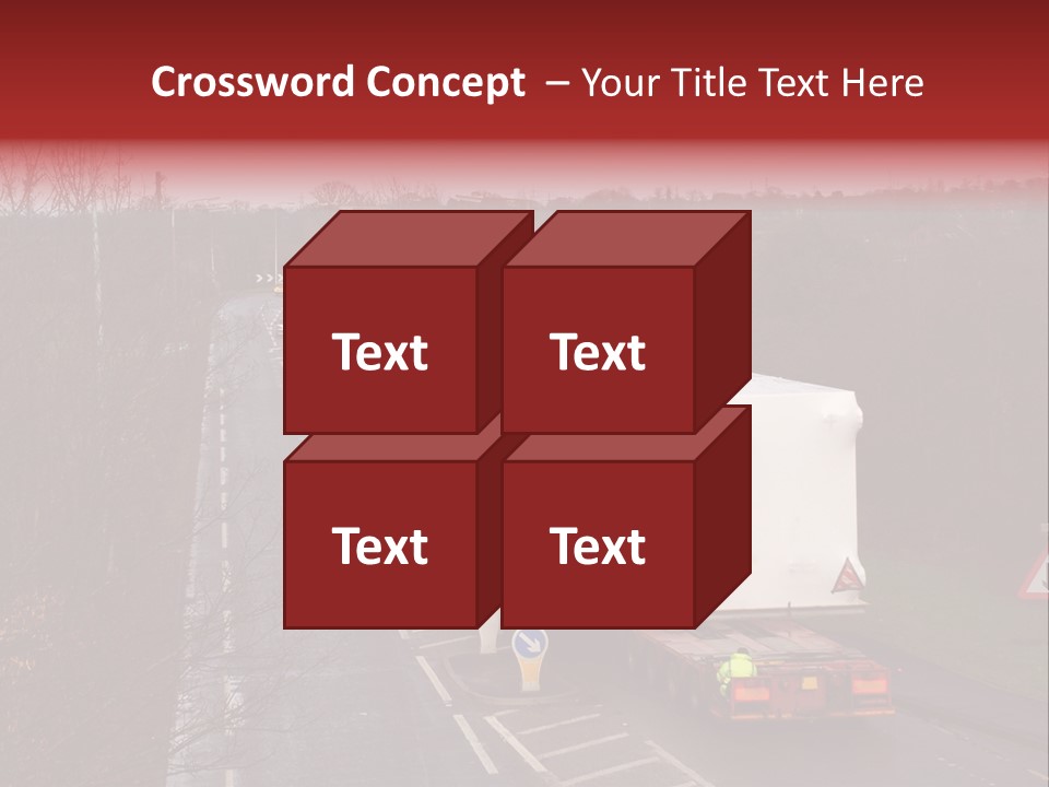 Wide Load Being Escorted On A Main Road In The Uk PowerPoint Template