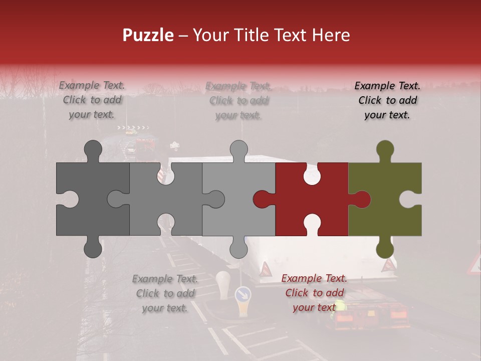 Wide Load Being Escorted On A Main Road In The Uk PowerPoint Template