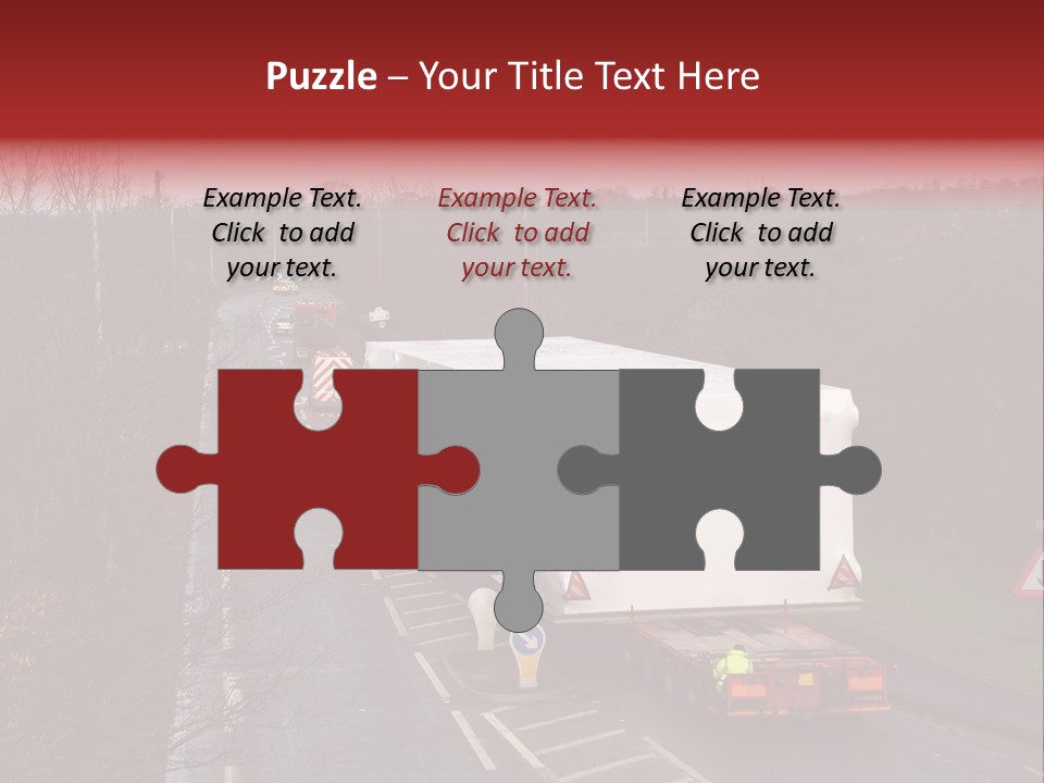 Wide Load Being Escorted On A Main Road In The Uk PowerPoint Template