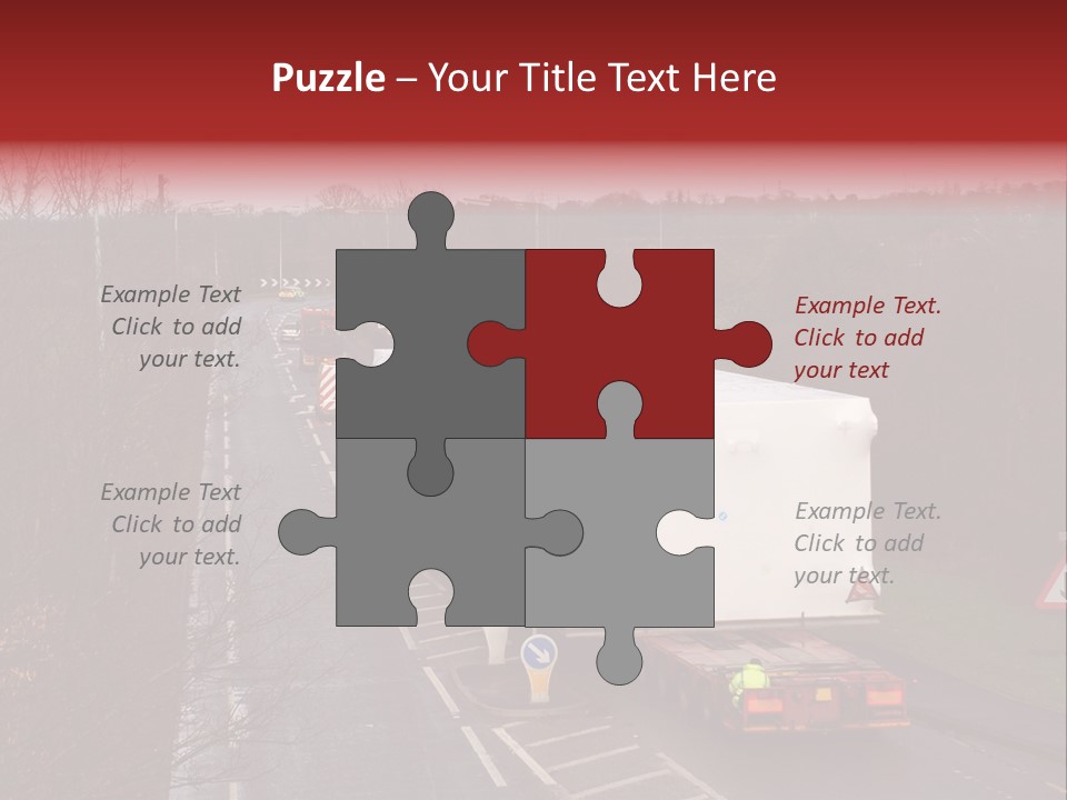 Wide Load Being Escorted On A Main Road In The Uk PowerPoint Template